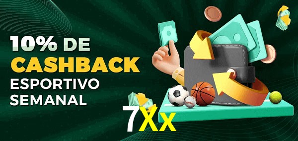 10% de bônus de cashback na 7Xx